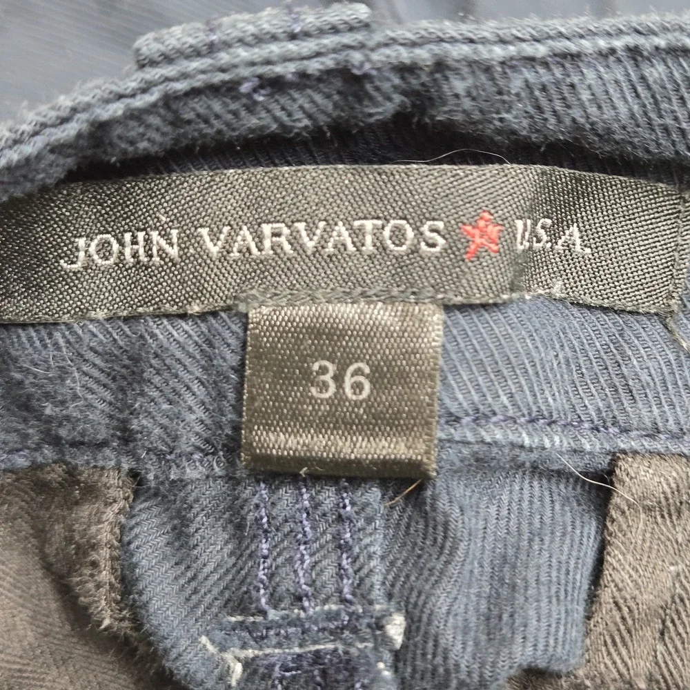 John Varvatos Men Shorts 36 Navy Chino Button 7